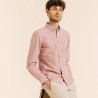 Chemise en oxford bordeaux